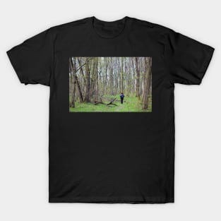 Woman hiker in the forest T-Shirt